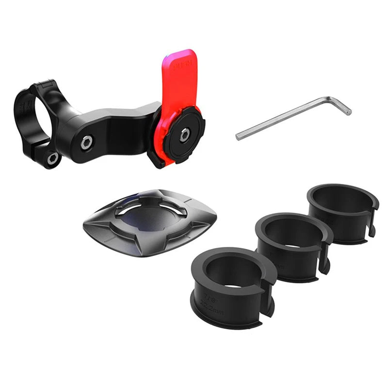 Support Quad Lock avec système anti-vibrations – compatible moto, voiture, vélo et plus