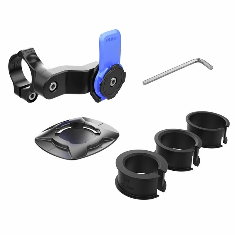 Support Quad Lock avec système anti-vibrations – compatible moto, voiture, vélo et plus