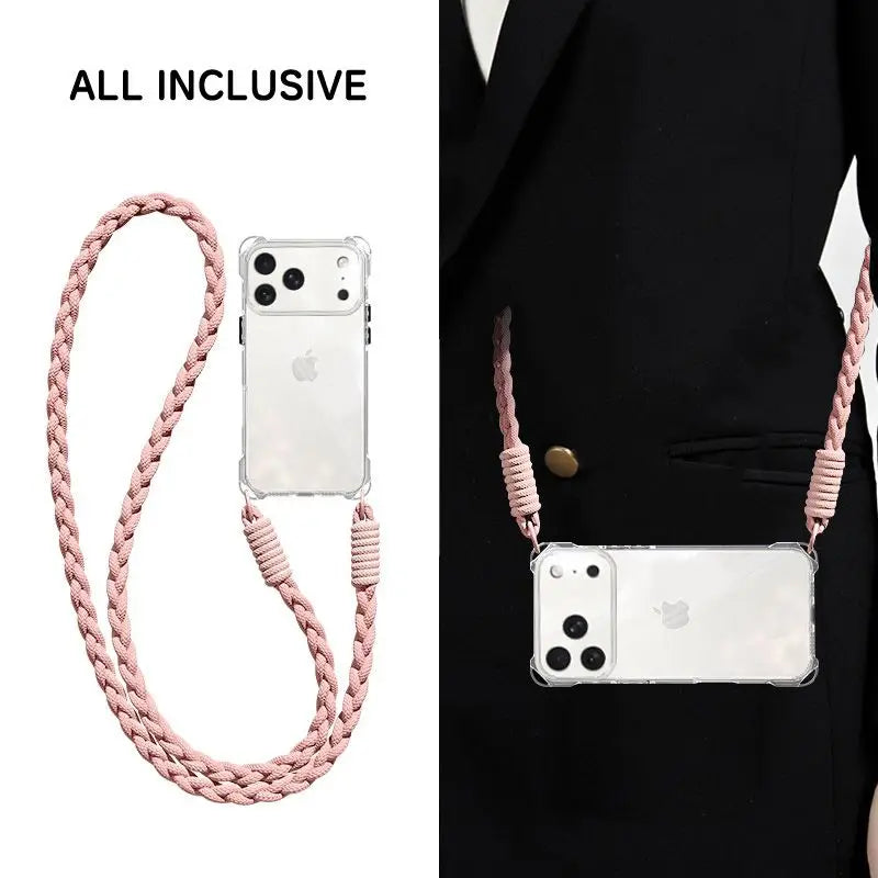 Coque de téléphone avec bandoulière de bras intégrée