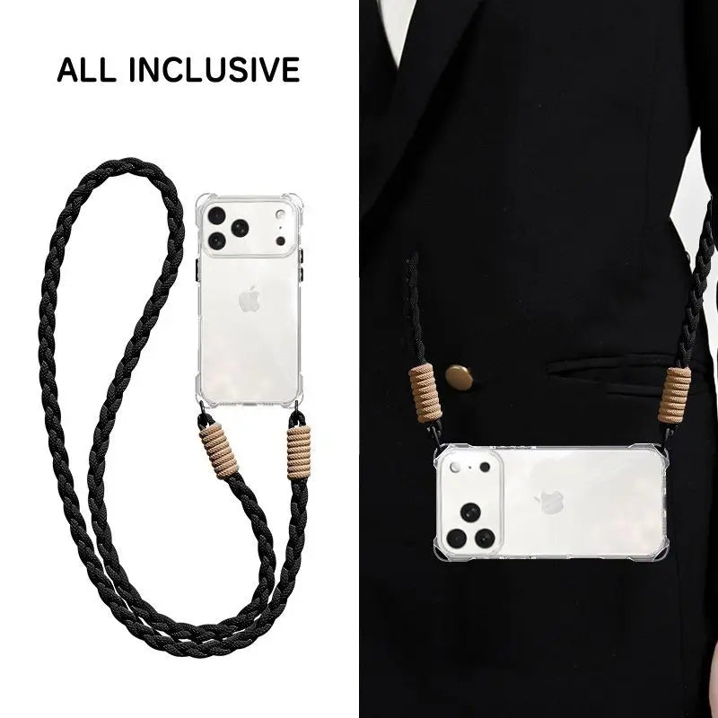 Coque de téléphone avec bandoulière de bras intégrée