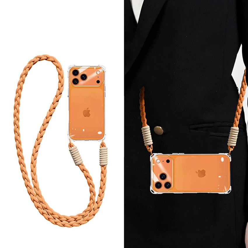 Coque de téléphone avec bandoulière de bras intégrée