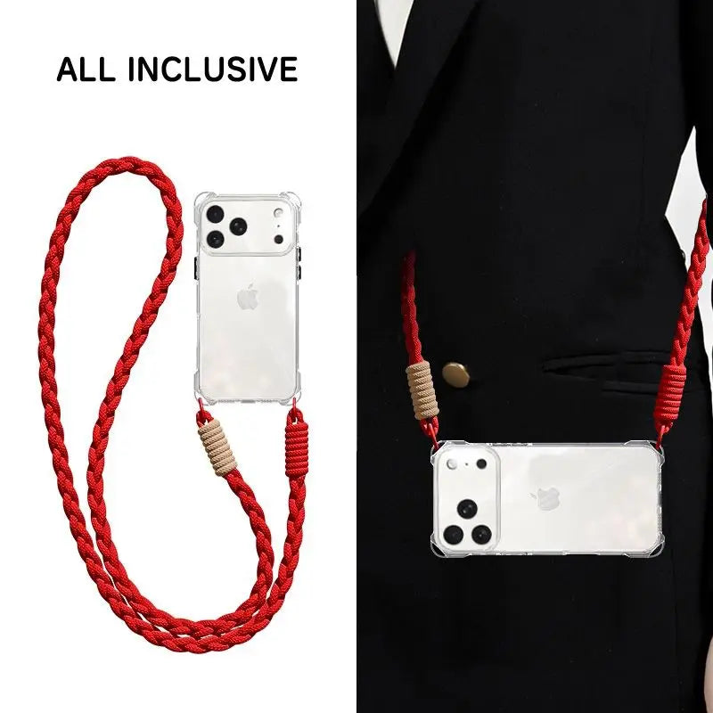 Coque de téléphone avec bandoulière de bras intégrée